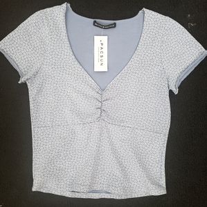 Brandy Melville Blue Daisy Top